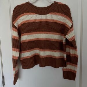 Striped cropped sweater